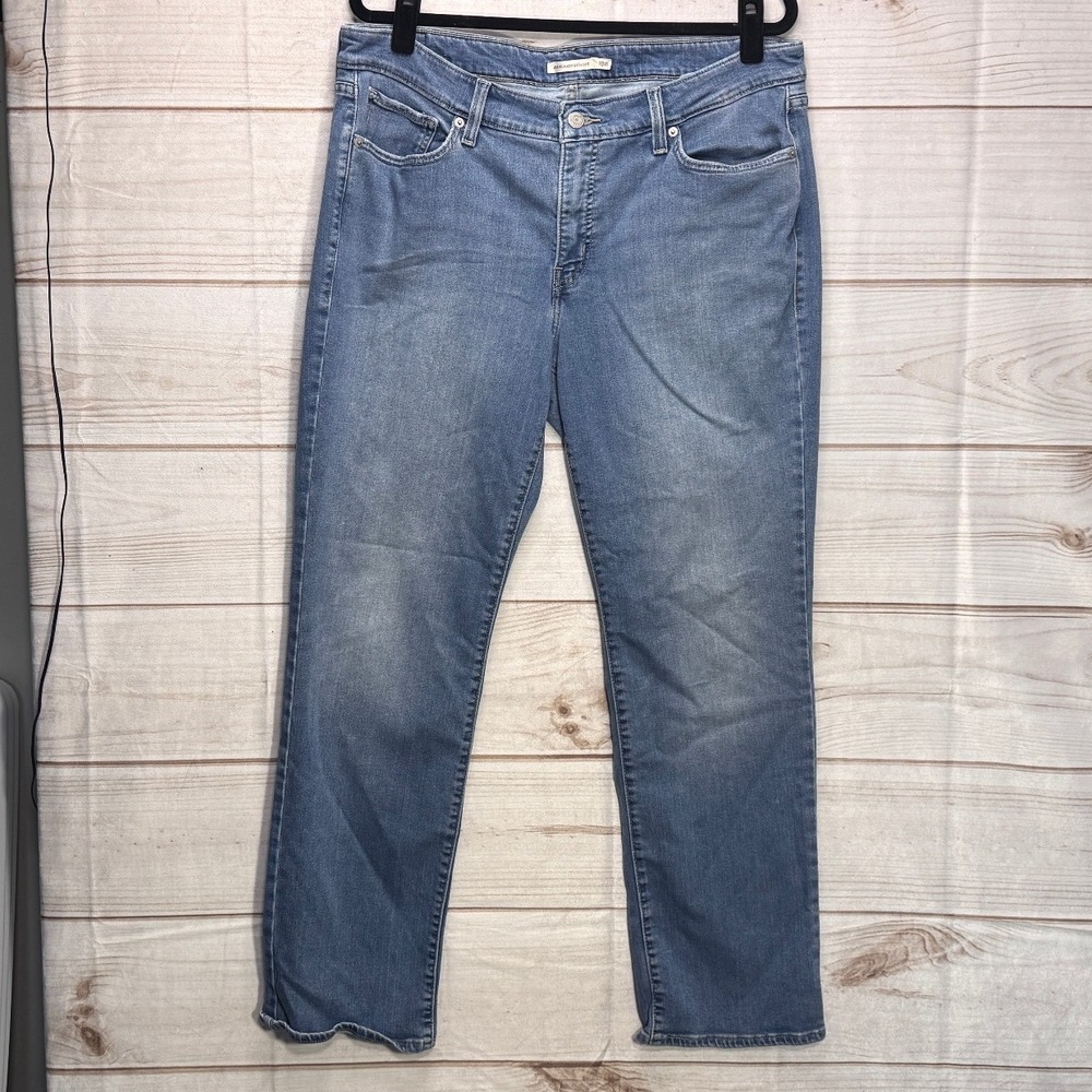 Levis 414 Relaxed Straight Jeans Womens  Medium Wash Blue Denim Plus Size 18W